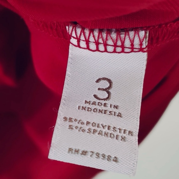 Chico's Karissa Banded Top Drop Shoulder Blouse Red Size 3/XL - Picture 2 of 6